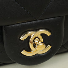 Chanel Black CC Top Handle Large Quilted Flap Bag