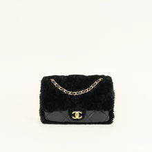 Chanel Black Furry Coco Flap Bag