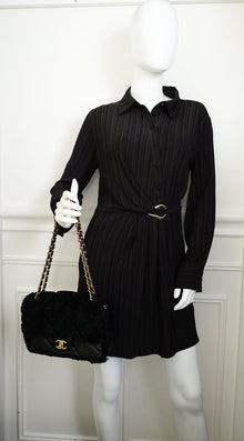 Chanel Black Furry Coco Flap Bag