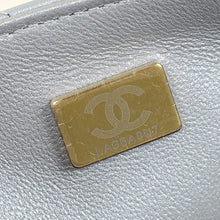Chanel Metallic Gray Mini Rectangular Flap Top Handle Bag