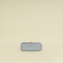 Chanel Metallic Gray Mini Rectangular Flap Top Handle Bag