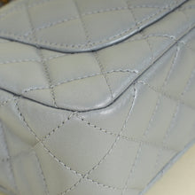 Chanel Metallic Gray Mini Rectangular Flap Top Handle Bag