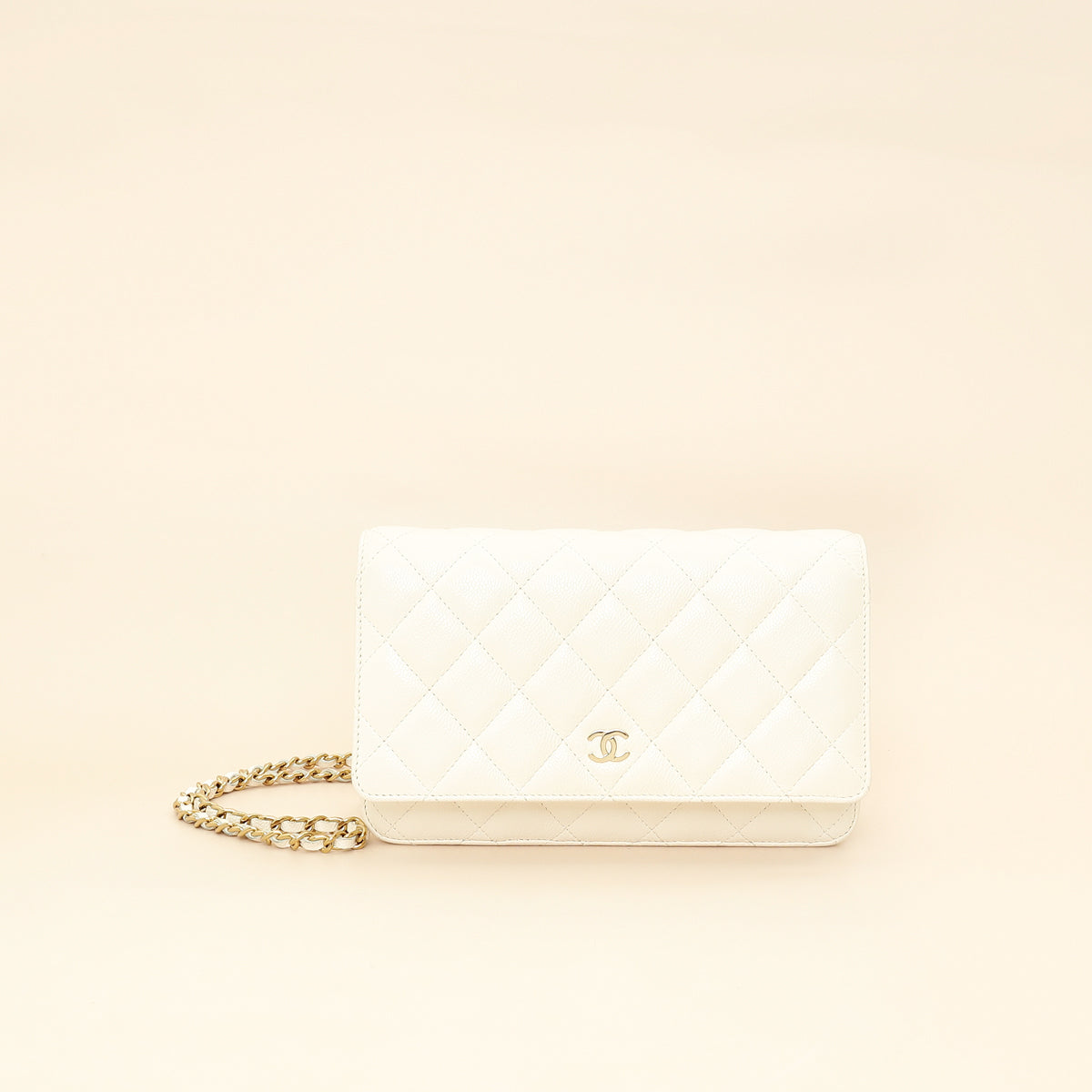Chanel White Classic Wallet on Chain