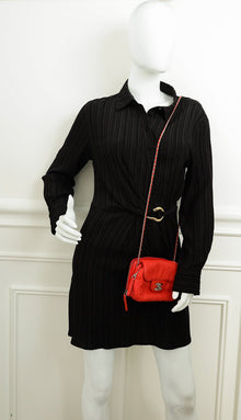 Chanel Red Ultimate Stitch Mini Flap Wallet on Chain