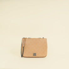 Chanel Beige Messenger Hobo Flap Bag