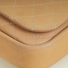 Chanel Beige Messenger Hobo Flap Bag