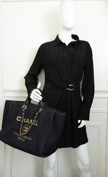 Chanel Bicolor Deauville Shopping Tote Bag
