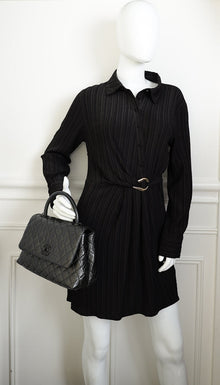Chanel Dark Ruthenium CC Coco Handle Flap Bag