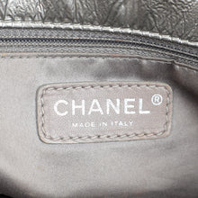 Chanel Metallic Silver Graphic Edge Accordion Flap Bag