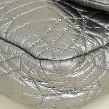 Chanel Metallic Silver Graphic Edge Accordion Flap Bag