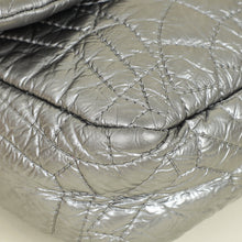 Chanel Metallic Silver Graphic Edge Accordion Flap Bag