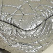 Chanel Metallic Silver Graphic Edge Accordion Flap Bag