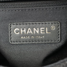 Chanel Black Multicolor CC Denim Logo Print Flap Bag