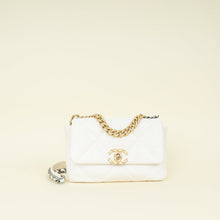 Chanel White CC 19 Small Flap Bag