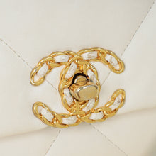 Chanel White CC 19 Small Flap Bag