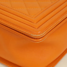 Chanel Orange Le Boy Large Flap Bag