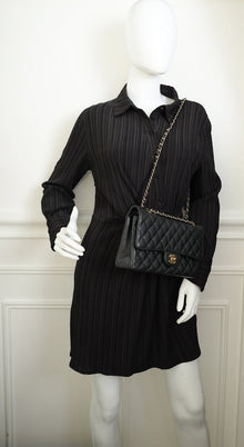 Chanel Black Classic Double Flap Medium Bag