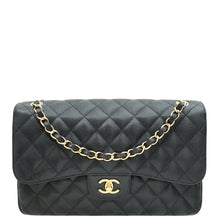 Chanel Black Classic Double Flap Jumbo Bag