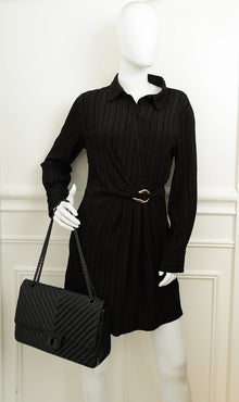 Chanel Black 2.55 Reissue Chevron Double Flap 227 Bag