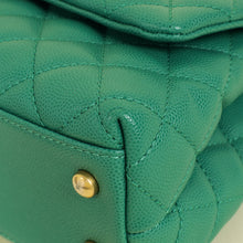 Chanel Green Coco Handle Small Bag