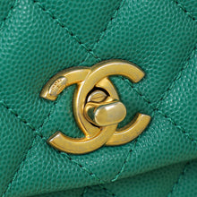 Chanel Green Coco Handle Small Bag