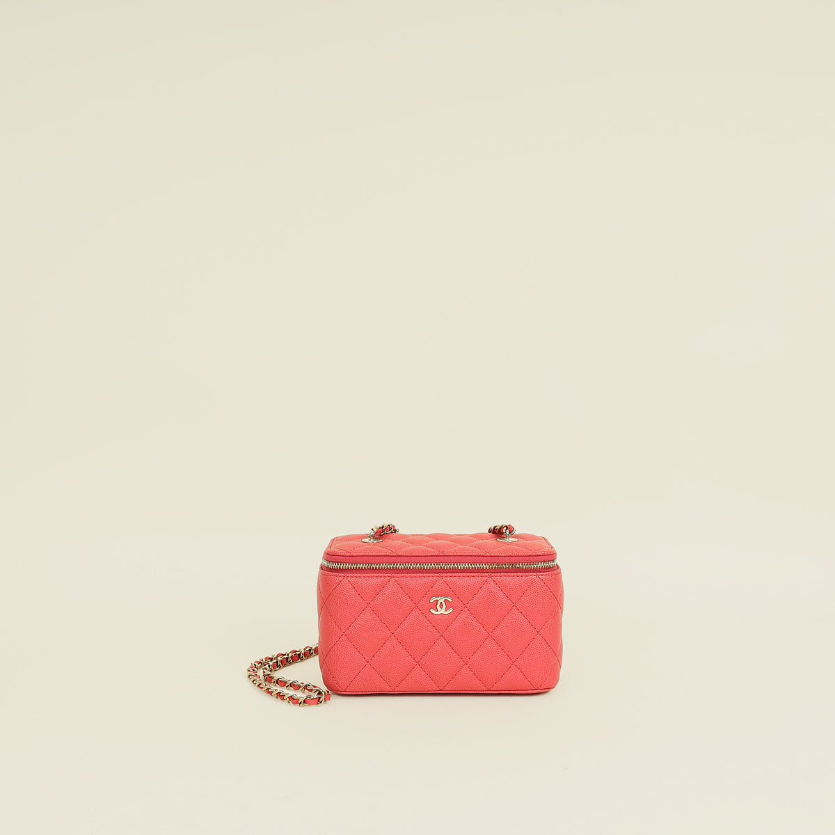 Chanel Red CC Small Vanity Chain Case