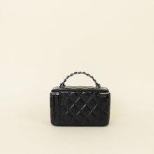 Chanel Black CC Crystal Top Handle Vanity Case