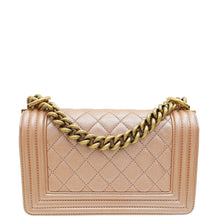Chanel Metallic Rose Gold Le Boy Small Bag