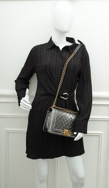 Chanel Bicolor Le Boy Cracked Medium Bag