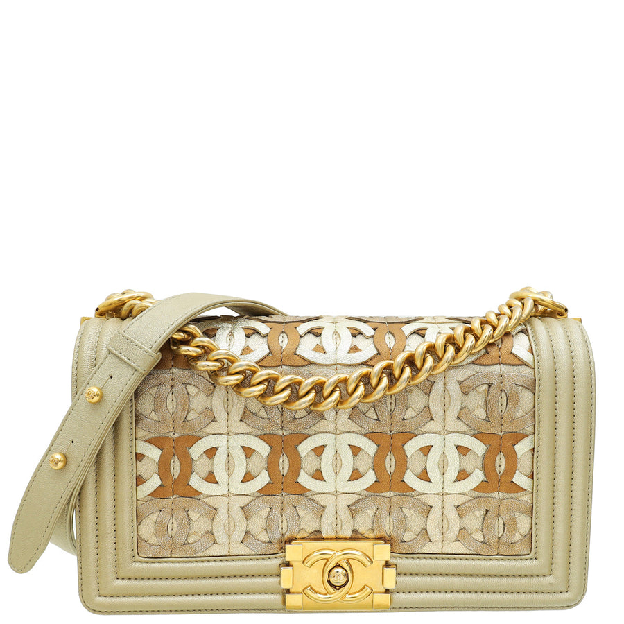 Chanel Bicolor Ltd. Ed. CC Embellished Boy Medium Bag