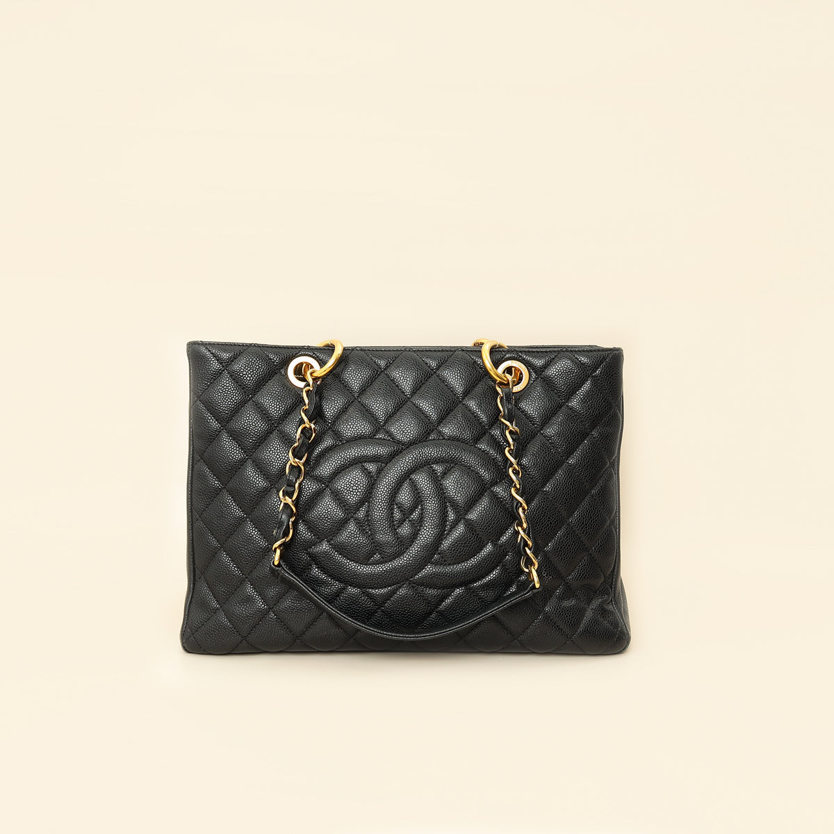 Chanel Black Grand Shopping Tote (GST) Medium Bag