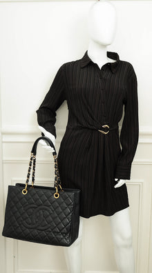 Chanel Black Grand Shopping Tote (GST) Medium Bag