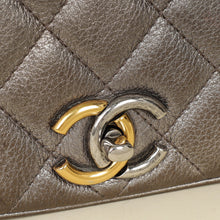 Chanel Metallic Grey CC Casual Pocket Messenger Flap Bag