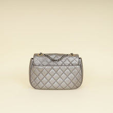 Chanel Metallic Grey CC Casual Pocket Messenger Flap Bag