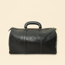 Chanel Black Vintage Stitched Duffle Bag