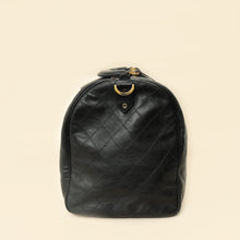 Chanel Black Vintage Stitched Duffle Bag