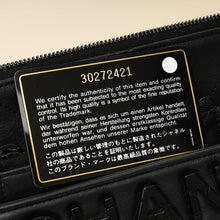 Chanel Black Logo Quilted Cosmetic Case With Chain Wrist