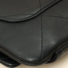 Chanel Black Logo Quilted Cosmetic Case With Chain Wrist