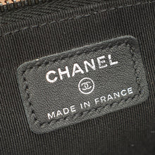 Chanel Black Logo Quilted Cosmetic Case With Chain Wrist