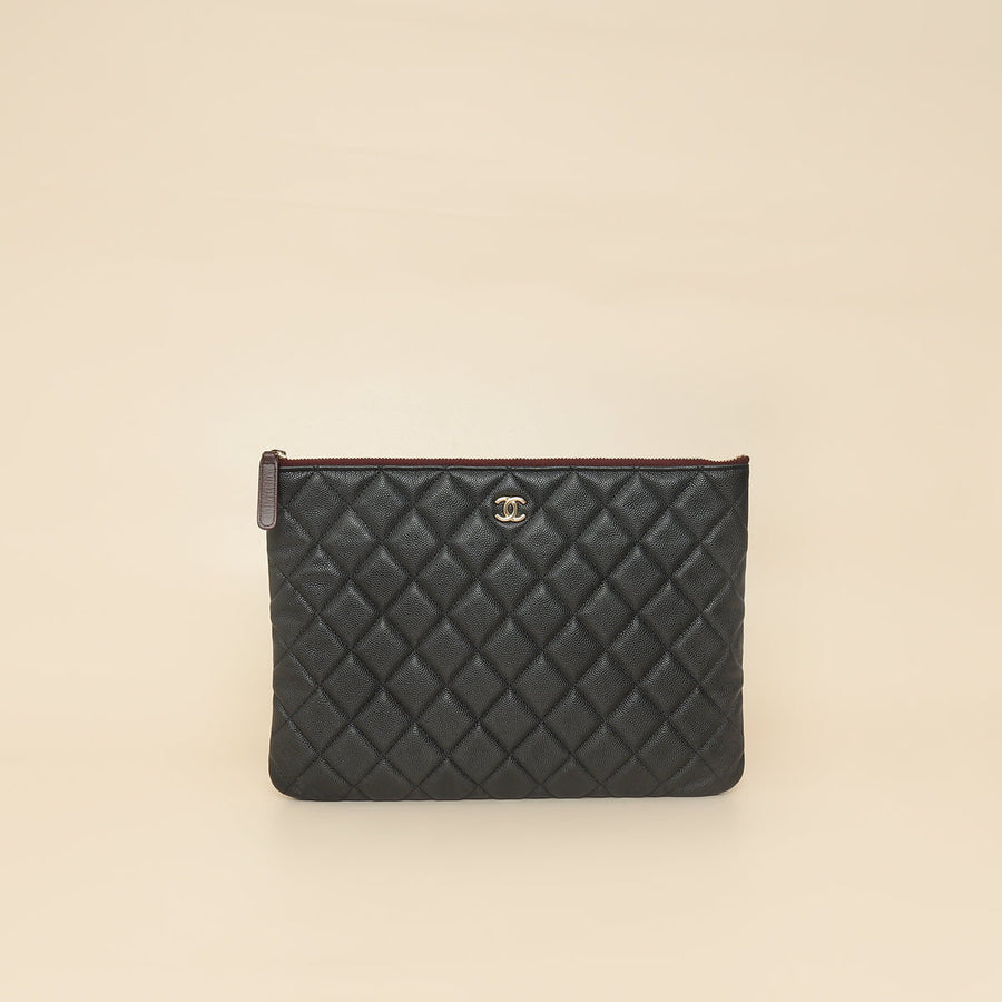 Chanel Black CC Classic Zip Pouch