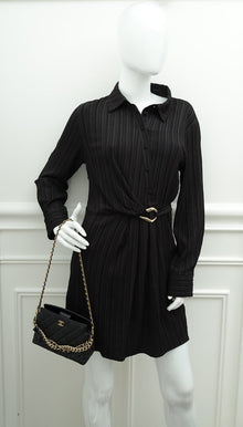 Chanel Black CC Chain Link Bow Clutch With Chain