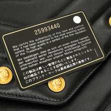 Chanel Black CC Button Chevron Flap Clutch