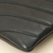 Chanel Black CC Button Chevron Flap Clutch