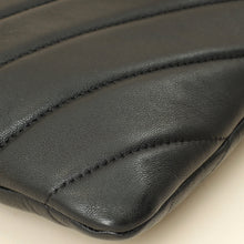 Chanel Black CC Button Chevron Flap Clutch