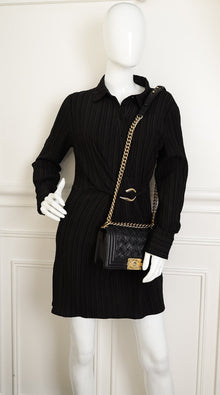 Chanel Black Le Boy Woven Small Bag