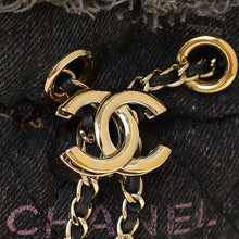 Chanel Black Multicolor CC Denim Quilted Mood Mini Bucket Bag With Chain