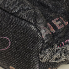 Chanel Black Multicolor CC Denim Quilted Mood Mini Bucket Bag With Chain