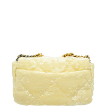 Chanel Light Yellow CC 19 Sequins Small Flap Bag