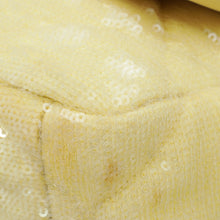 Chanel Light Yellow CC 19 Sequins Small Flap Bag