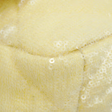 Chanel Light Yellow CC 19 Sequins Small Flap Bag